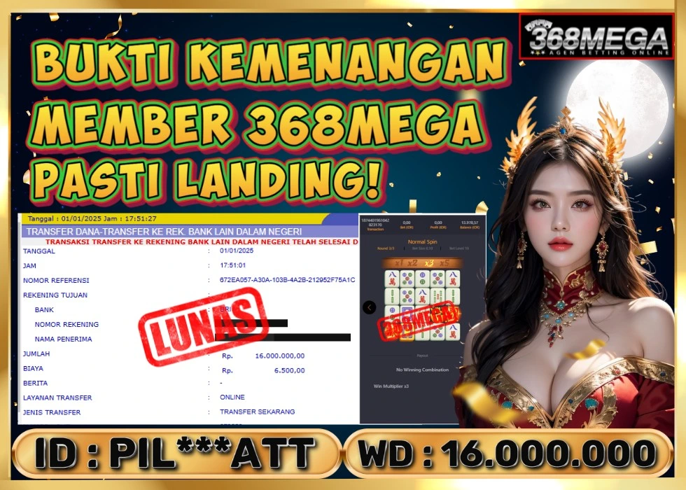 368MEGA JACKPOT SLOT GATES OF OLYMPUS Rp 13.024.000 - LUNAS!!!