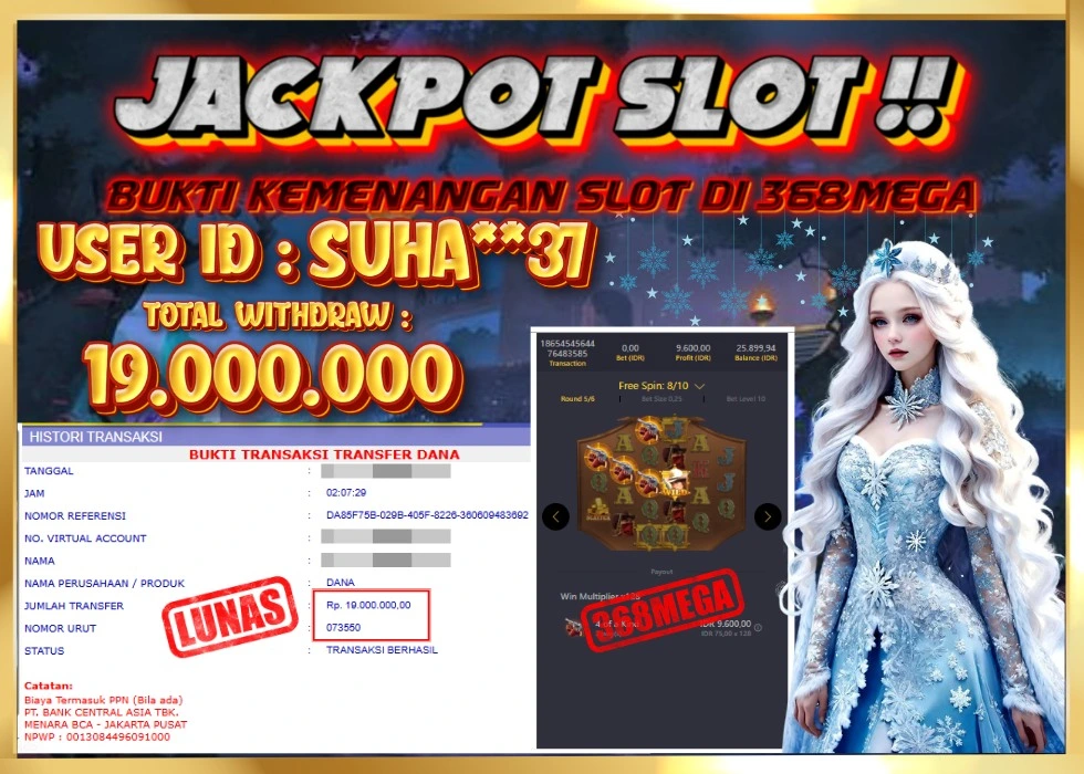 368MEGA JACKPOT Rp 19.000.000 - LUNAS!!!