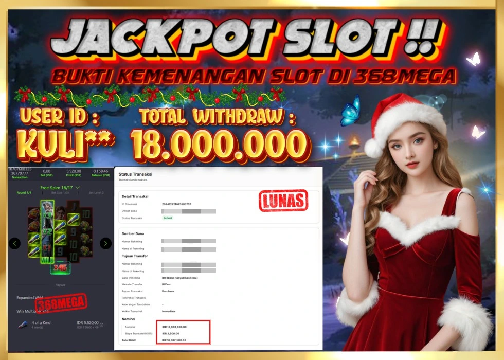368MEGA JACKPOT Rp 18.000.000 - LUNAS!!!