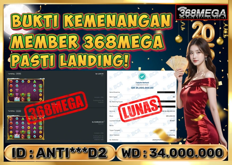 368MEGA JACKPOT Rp 34.000.000 - LUNAS!!!