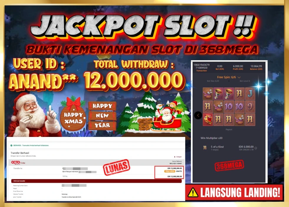 368MEGA JACKPOT Rp 12.000.000 - LUNAS!!!