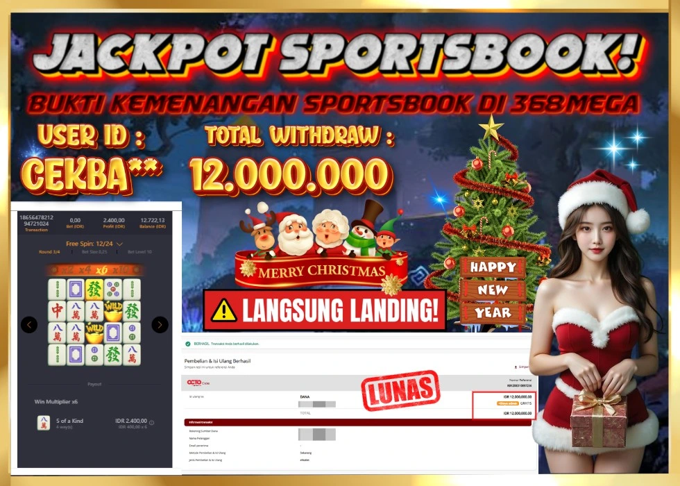 368MEGA JACKPOT Rp 12.000.000 - LUNAS!!!