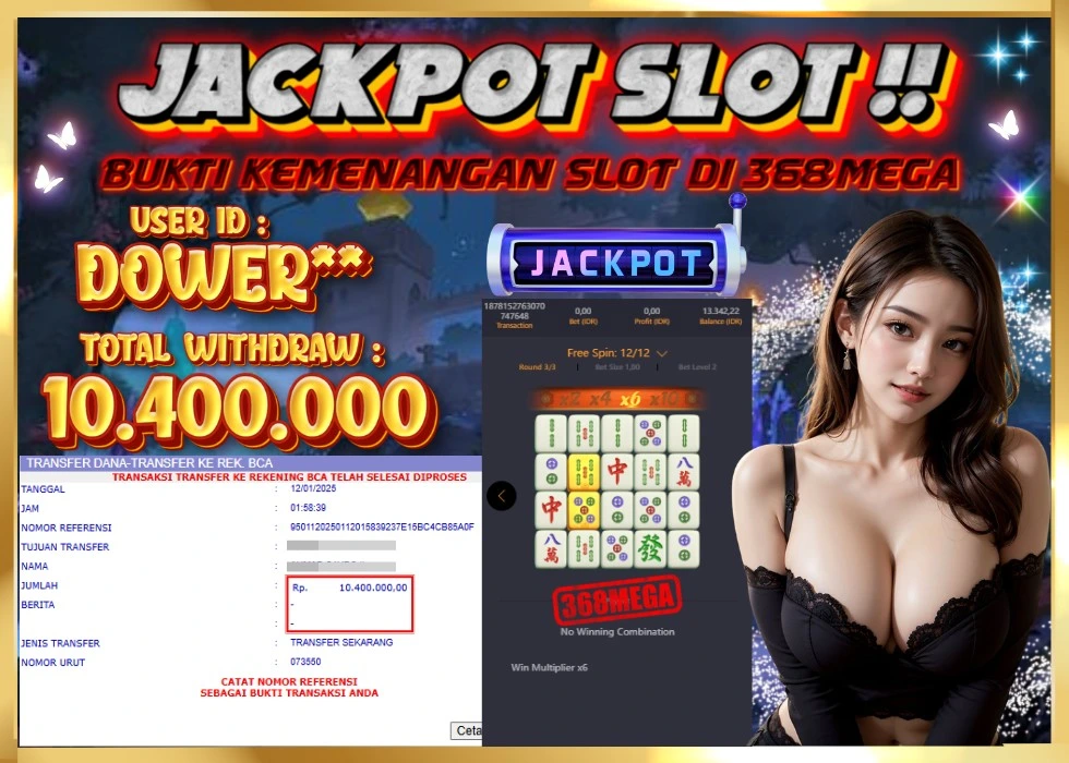368MEGA JACKPOT Rp 10.400.000 - LUNAS!!!