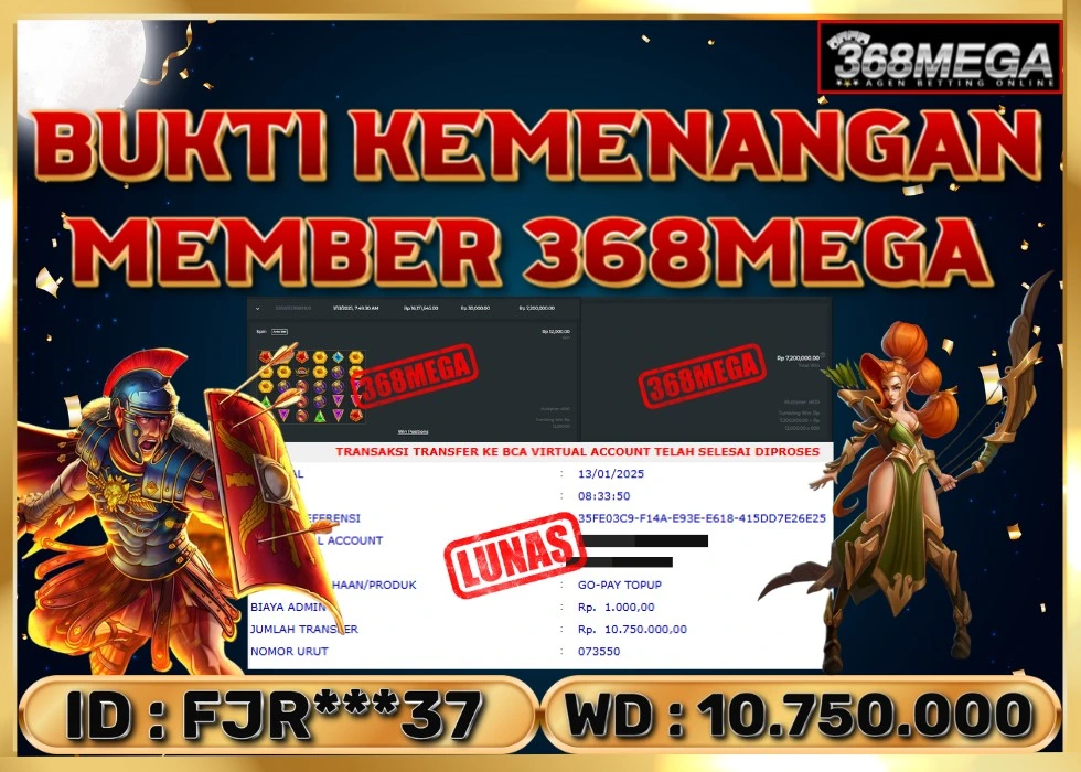 368MEGA JACKPOT Rp 10.750.000 - LUNAS!!!