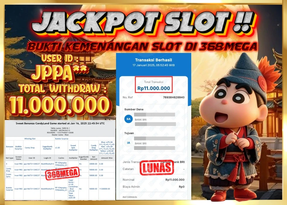 368MEGA JACKPOT Rp 11.000.000 - LUNAS!!!