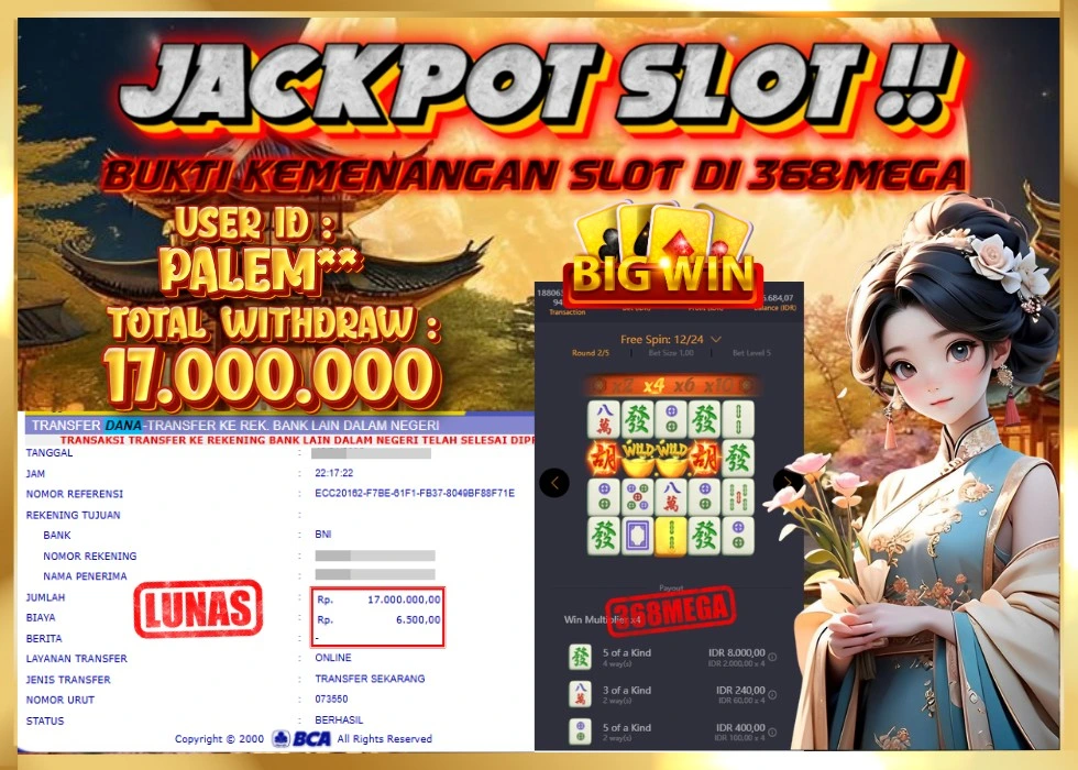 368MEGA JACKPOT Rp 17.000.000 - LUNAS!!!
