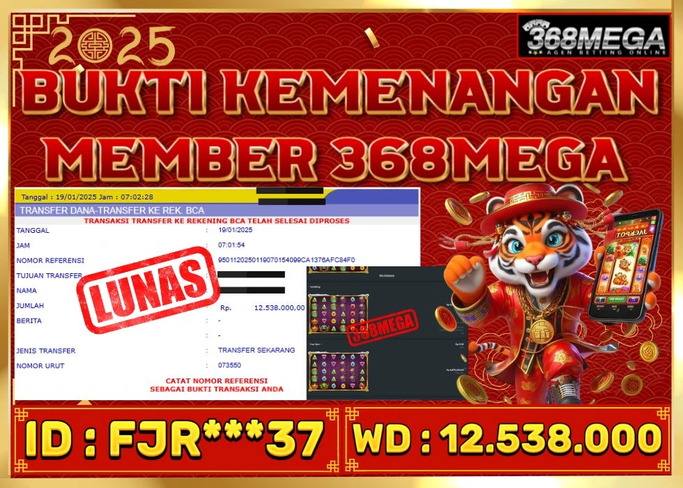 368MEGA JACKPOT Rp 12.538.000 - LUNAS!!!