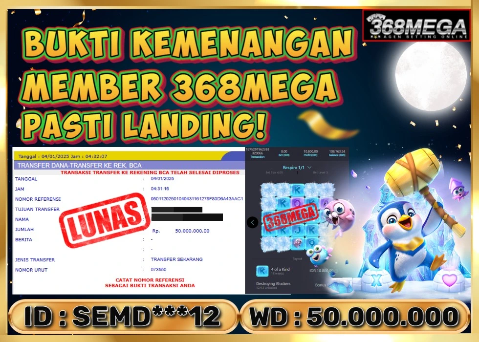 368MEGA JACKPOT Rp 50.000.000 - LUNAS!!!