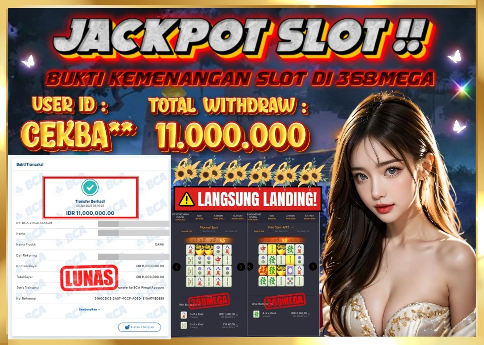 368MEGA JACKPOT Rp 11.000.000 - LUNAS!!!