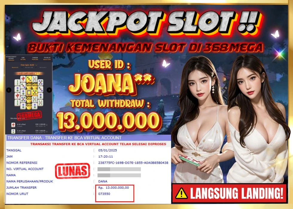 368MEGA JACKPOT Rp 13.000.000 - LUNAS!!!