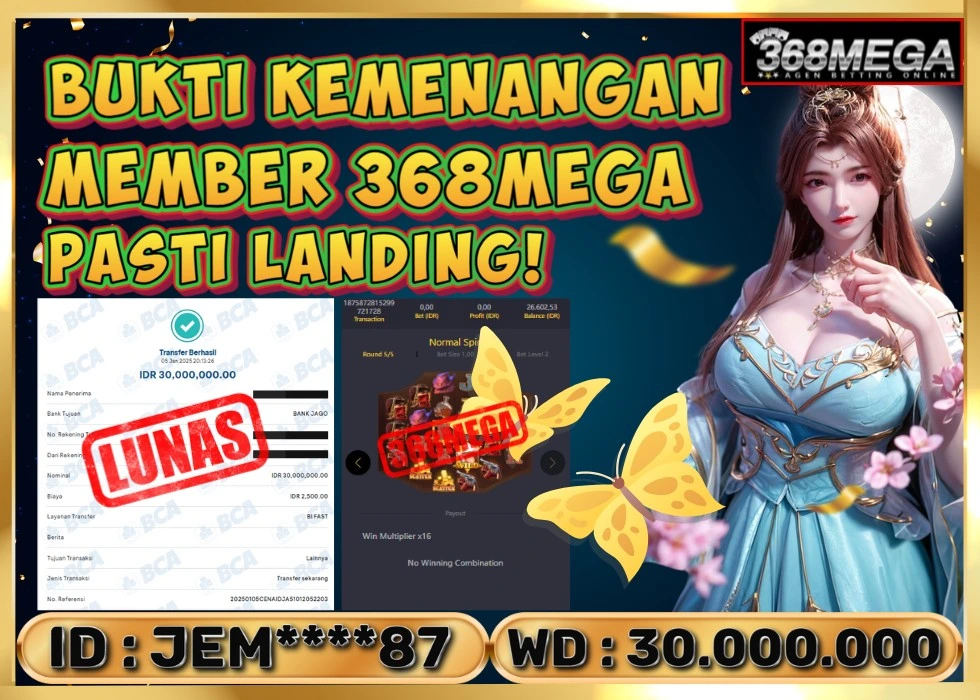368MEGA JACKPOT Rp 30.000.000 - LUNAS!!!