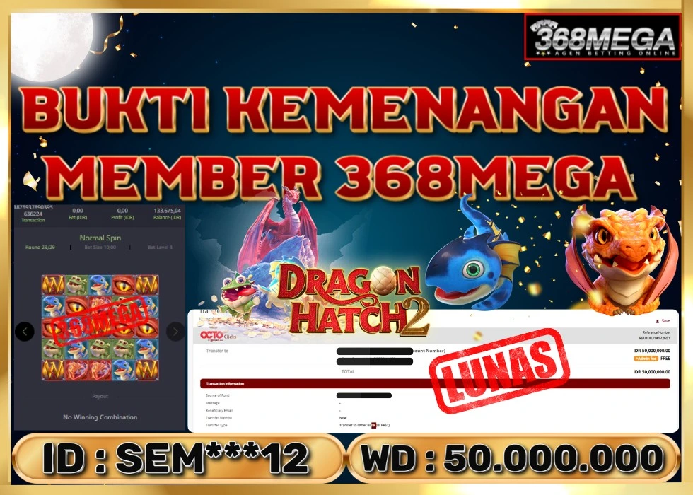 368MEGA JACKPOT Rp 50.000.000 - LUNAS!!!
