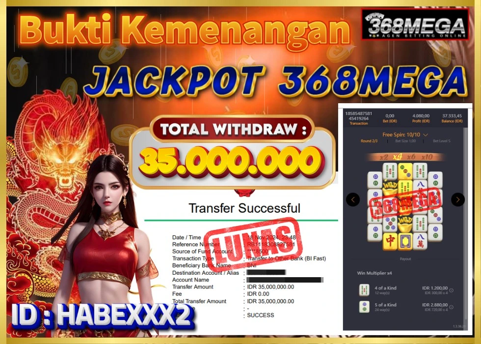 368MEGA JACKPOT Rp 35.000.000 - LUNAS!!!