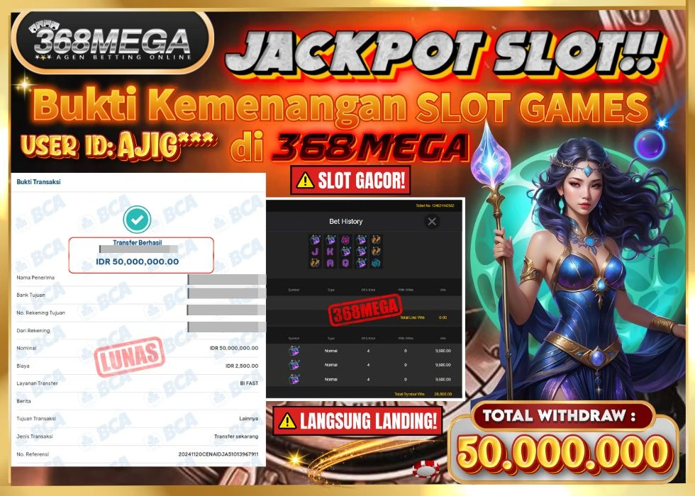 368MEGA JACKPOT Rp 50.000.000 - LUNAS!!!