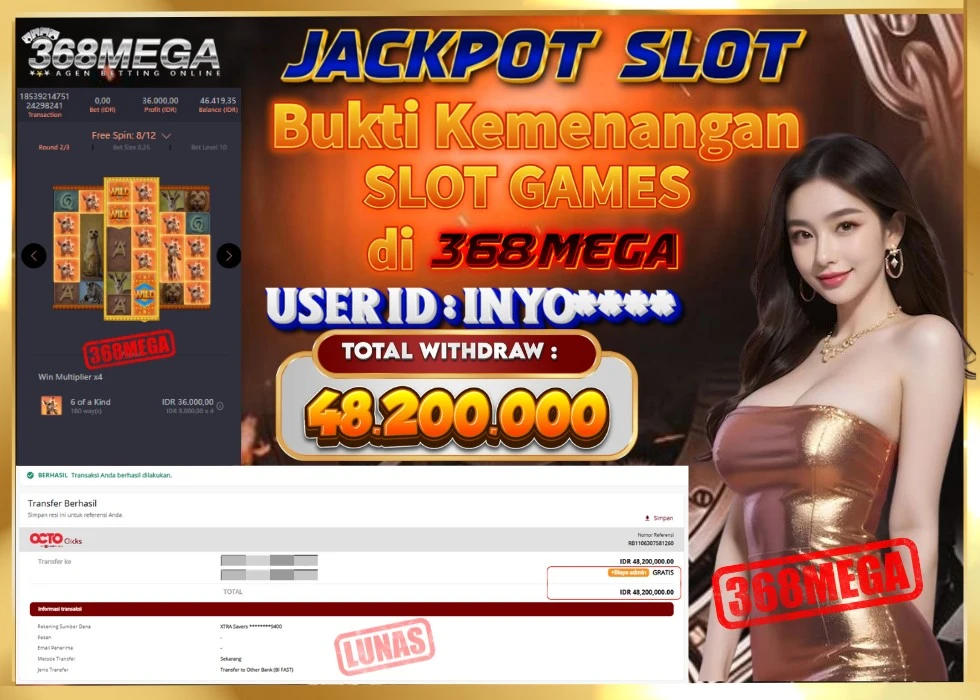 368MEGA JACKPOT Rp 48.200.000 - LUNAS!!!